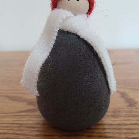 Handmade Sweden Larssons Tra Wood Christmas Gray Tomte Santa Elf Figurine Felix - Picture 5 of 16